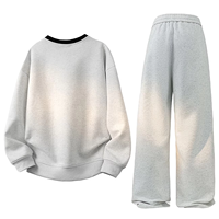 Ensemble de survêtements grande taille style japonais pour homme, collection Printemps/Automne 2026, ensemble décontracté sport deux pièces pour couple, 2 pièces 100% coton