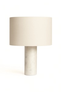 Lámpara de Acento para el Hogar de Mármol de Lujo con Base Cilíndrica Lisa y Excelencia Estética Contemporánea - Product Image 5