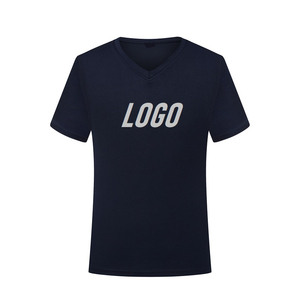 T-shirt personnalisé pour homme à col en V, 100 % coton peigné, infroissable, respirant, design vierge, manches courtes, coupe classique, personnalisable - Product Image 5