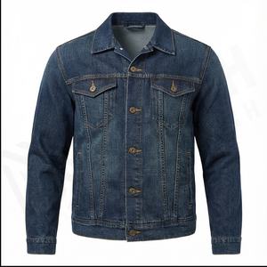 2025 Nueva chaqueta vaquera para hombres y mujeres de alta calidad transpirable moda Casual invierno sólido frente Logo todos los colores y tamaños - Product Image 2