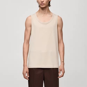 Camiseta sin mangas acanalada para hombre, personalizada al por mayor, para gimnasio, culturismo, verano, camiseta interior muscular - Product Image 1