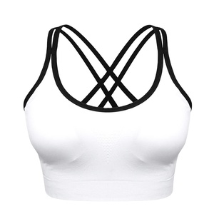 Women's High Support Plaid Sports <b>Bras</b> for Yoga Running Breathable Spandex Removable <b>Cups</b> Pakistan Made Sports <b>Bra</b> OEM - Product Image 4