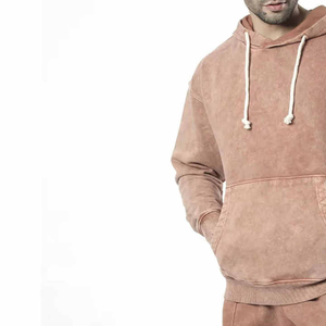 Conjunto Deportivo Vintage para Hombre, Lavado Ácido, Ropa Deportiva de Invierno, Felpa, 100% Algodón, con Logotipo Personalizado, Pantalones Deportivos, Talla Grande, Sudadera con Capucha Estampada - Product Image 3