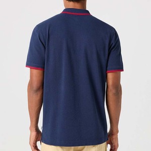 Camiseta Polo Azul Deportiva y Empresarial para Hombre, de Algodón y Poliéster de Alta Calidad, con Logotipo Personalizado Impreso o Bordado - Product Image 5