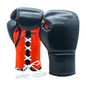 Guantes de Boxeo LaceUp, Nueva Llegada, Guantes de Boxeo de Cuero con Logotipo Personalizado, Guantes de Boxeo Profesionales para Entrenamiento de MMA - Product Image 3