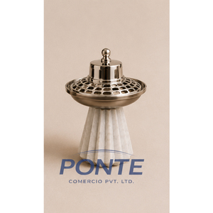 Brûleur d'encens en laiton plaqué argent de luxe, écologique, élégant, artisanal, porte-encens Dhoop Dani Bakhoor pour la décoration de la maison - Product Image 1