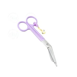 Nurse Scissors and Lister Bandage Scissors 14.5cm Professional <b>Medical</b> Cutting Tool With Customized Fancy <b>Rubber</b> Handle - Product Image 1