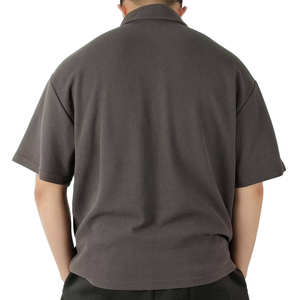 Polo de Lujo para Hombre, Tallas Grandes, con Cierre, Tejido Transpirable, Precio Bajo, Hombros Caídos, con Servicios OEM y ODM - Product Image 3