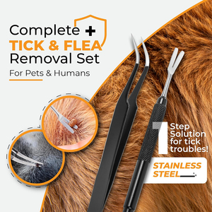 Herramientas Premium para la Eliminación de Garrapatas y Pulgas para Mascotas, Perros, Gatos y Humanos, Color Negro, Pinzas de Punta Fina - Product Image 6