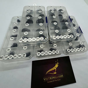 Extensions de cils en volume pré-faites en éventail étroit, facile à poser, 0.05, 0.03, 0.07, fournisseur de cils, éventail facile à poser - Product Image 1