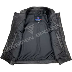 เสื้อกั๊กมอเตอร์ไซค์หนังแท้คุณภาพดี เสื้อกั๊กหนังขายส่งราคาถูก - Product Image 5