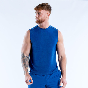 เสื้อกล้ามออกกำลังกายแขนกุดสำหรับผู้ชายเสื้อวิ่งออกกำลังกายผ้าสแปนเด็กซ์โพลีเอสเตอร์ระบายอากาศ - Product Image 1