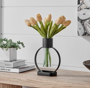 Elegant Metal Table Vase Handmade Floral Display Vase for Dining Table and <b>Shelf</b> Decor At Best Price - Product Image 1