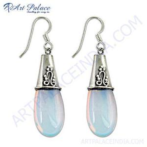 Pendientes de Plata con Ópalo en Forma de Gota de Agua para Mujer, Estilo Vintage, Joyería de Fiesta, Accesorio de Moda - Product Image 2