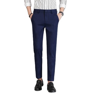 Un grand nombre de pantalons de costume décontractés pour hommes de haute qualité, printemps et automne, coupe slim, élastiques, capris, pantalons pour hommes - Product Image 2