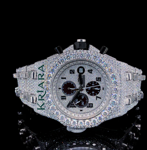 Reloj Cronógrafo de Diamantes de Lujo de Alta Demanda para Mujer, Reloj de Vestir de Cuarzo Analógico de Acero Inoxidable - Product Image 1