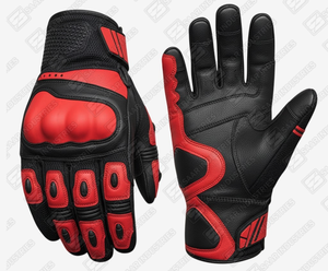 Guantes de Carreras Unisex con Pantalla Táctil, Impermeables, de Cuero PU, Ligeros, con Protección de Nudillos de Carbono y Cierre de Gancho y Bucle - Product Image 4