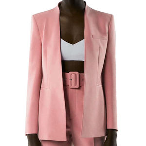 Wholesale Dropship Solid 3 Piece Anti-Wrinkle Women's Office Formal Suit <b>Set</b> <b>Blazer</b> Jacket Vest Trousers - Product Image 1