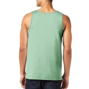 Camiseta sin Mangas de Gimnasio 100% Algodón, Precio de Fábrica, Logotipo Personalizado, Lisa, sin Mangas, de Secado Rápido, Transpirable, Tejida, para Hombre - Product Image 3