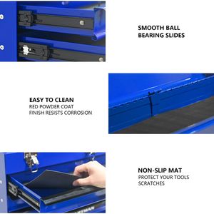 20-Inch Steel Portable Tool <b>Box</b> <b>with</b> <b>Lock</b> Closure Metal Drawers and Powder Coating Organizer for Tool Storage - Product Image 5