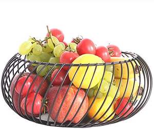 Corbeille à fruits décorative en fil métallique, corbeille à fruits moderne, corbeille à fruits pour comptoir de cuisine, corbeille à fruits de table, corbeille à fruits ronde en fil métallique - Product Image 2