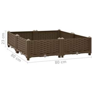 Fioriere e Vasi Rialzati Medi in Polipropilene Marrone Resistenti - Product Image 6