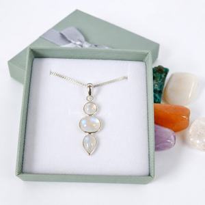 Triple <b>Rainbow</b> Moonstone 925 Sterling Silver Vintage Charm Pendant June Birthstone Gemstone Jewelry OEM Exporter India Women Men - Product Image 6