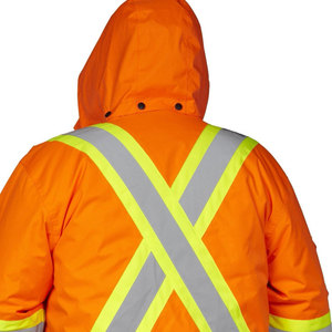 Sweat-shirt réfléchissant haute visibilité pour homme, veste de travail en polyester avec fermeture éclair et poches - Product Image 5