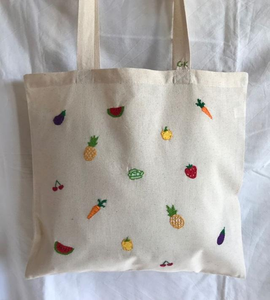 Sac fourre-tout tendance en toile de coton fait main avec broderie florale unique, réutilisable, pour le shopping, sac à bandoulière BY MULTI CRAFT - Product Image 6