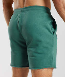 Shorts de sport pour hommes personnalisés en gros, avec cordon de serrage, motif uni, en toile tricotée, pour la compétition et la mode - Product Image 2