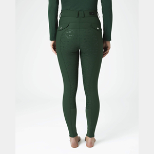 Vente en gros usine Pantalons d'équitation pour femmes, verts, avec assise intégrale en silicone imprimé, Leggings, Culottes d'équitation, Jodhpurs - Product Image 6