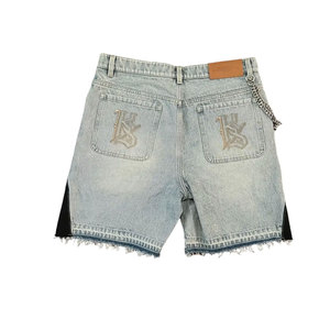 กางเกงยีนส์ขาสั้นสีน้ำเงินสไตล์สตรีทแวร์ลายปะติด Y2K สำหรับผู้ชายและผู้หญิง ฮิปฮอป ลายการ์ตูน กราฟิกหลวมๆ ลายพราง กางเกงยีนส์ลำลองสำหรับออกกำลังกาย - Product Image 3