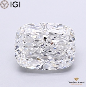 Diamant de laboratoire CVD certifié IGI, 3,00 carats, clarté VS2, couleur E, taille coussin, idéal pour le centre d'une bague - Product Image 1