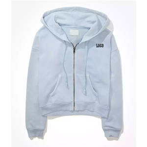 Sudadera con Cierre de Cremallera, Cómoda, de Corte Holgado, Material de Felpa Suave 2026, para Mujer, Uso Diario Informal, con Bolsillo Tipo Canguro - Product Image 1