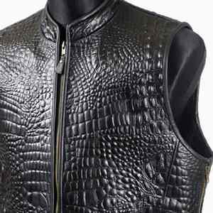 Gilet en cuir pour homme, confortable, respirant, chaud pour l'hiver, prix de gros, design unique, vêtements de sport - Product Image 4