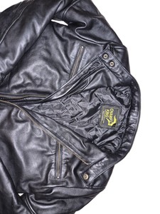 Veste en cuir de vache de style vintage pour moto, écologique et de haute qualité, doublure en polyester, boutons Luxel, fermeture éclair, pour homme - Product Image 3
