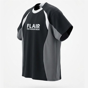 T-shirt Raglan Homme Personnalisé Streetwear Haute Qualité avec Panneaux en Maille, T-shirt Technique Décontracté Uni Oversize à Manches Courtes pour le Sport - Product Image 5