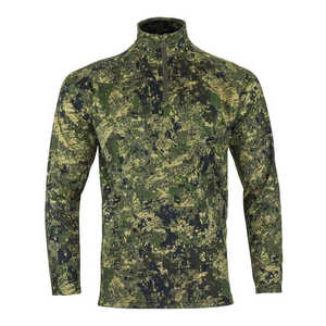 Chemise tactique numérique camouflage pour homme, manches longues, fermeture éclair 1/4, séchage rapide, vêtements de chasse et d'entraînement, t-shirt - Product Image 1