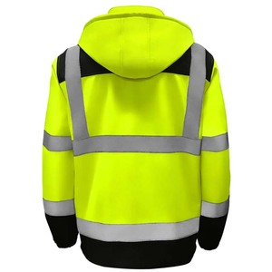 Safety Hi-Vis Breathable Reflective LED Flash Customized Logo ANSI Class 1 <b>Waterproof</b> Workwear Polyester Construction <b>Work</b> - Product Image 3