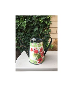 Arrosoir de jardin design en métal avec motifs imprimés en émail, bec long, idéal pour les tâches d'arrosage intérieures et extérieures - Product Image 4