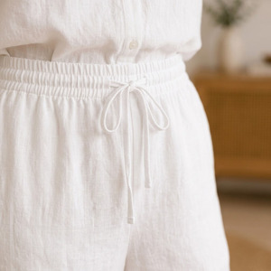 Ensembles de vêtements de détente en lin pour femmes, doux, respirants, anti-boulochage, pyjamas pour femmes, vêtements de détente pour dormir - Product Image 4