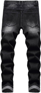 Denim Pant <b>Men</b> Demin Jeans Slim Skinny Jeans Ripped Slim Fit <b>Stretch</b> Denim - Product Image 2