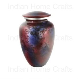 Urne funéraire en métal décorative, urne commémorative, urne funéraire personnalisée, récipient funéraire imprimé sur mesure, 220 pouces cubes - Artisanat indien - Product Image 3