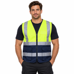 Chaleco de Seguridad Personalizado con Logotipo, Chaleco Reflectante de Alta Visibilidad, Ropa de Trabajo OEM ODM para Compradores Mayoristas Globales - Product Image 1