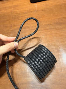 Cordons ronds tressés en PU végétalien sans additifs, de type cuir PSDS - Product Image 3