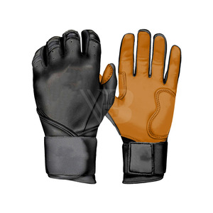 Customized Professional Leather <b>Baseball</b> Batting <b>Gloves</b> Unisex Velcro Strap Lightweight Breathable Long Cuff Durable Design - Product Image 6