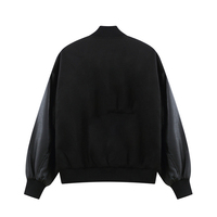 Veste universitaire en toile à prix d'usine abordable, vente en gros, commande en gros, unisexe, à capuche, streetwear d'hiver, patchwork, motif dessin animé géométrique, col montant