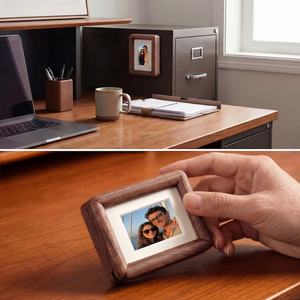 Magnetic Wooden Photo <b>Frame</b>, Fridge Magnet <b>Picture</b> <b>Frame</b>, Mini Solid <b>Wood</b> <b>Frame</b>, Valentine’s Day Gift for Her, Mother’s Day Home - Product Image 4