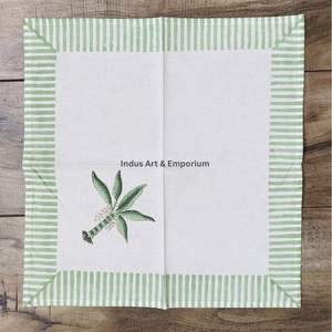 Set de table et serviettes imprimés à la main - Achetez des sets de table personnalisés, des nappes peintes à la main, des sets de table et serviettes imprimés à la main en stock - Product Image 4