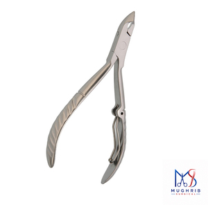 Pince à cuticules 10 cm, à joint de raccordement, avec ressort en S, pointe acérée, ouverture large pour ongles épais, usage adulte - Product Image 2